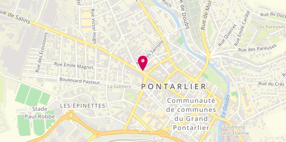 Plan de Ajp Transactions, 6 Rue du Faubourg Saint-Pierre, 25300 Pontarlier