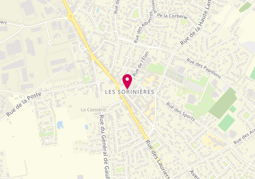 Plan de Sud Loire Immobilier 44, 5 place de l'Église, 44840 Les Sorinières