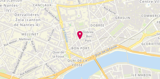 Plan de AJP Immobilier Nantes Ouest, 9 Rue Dobrée, 44100 Nantes