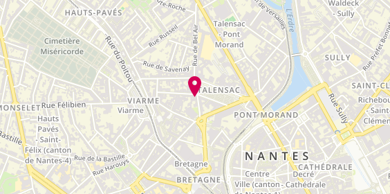 Plan de AJP Entreprises, 13 Rue de Bel Air, 44000 Nantes