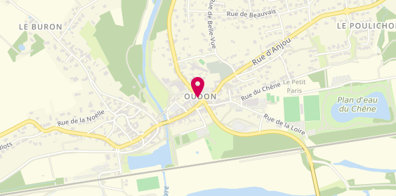 Plan de Oudon Immobilier et Agence de la Tour, 25 place Saint-Martin, 44521 Oudon