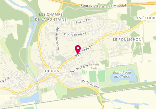 Plan de Agence Oudon, 320 Rue d'Anjou, 44521 Oudon