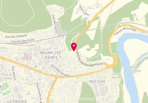 Plan de Suisse Immo Lionel GRISOT, 12 Route de Rougemont, 25110 Baume-les-Dames