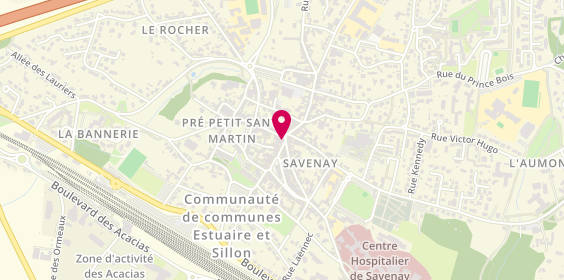 Plan de AJP Immobilier Savenay, 7 place Guépin, 44260 Savenay