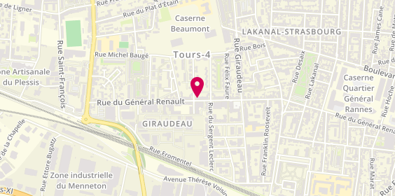 Plan de CDC Habitat, 189 Rue du General Renault, 37000 Tours