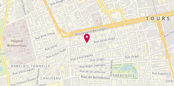 Plan de François AUDRIN, conseiller en Immobilier, 159 Rue Victor Hugo, 37000 Tours
