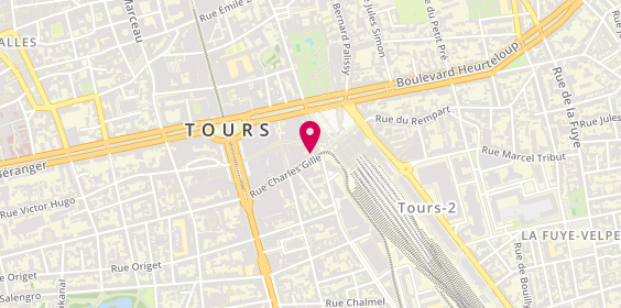 Plan de Citya Belvia Jaures, 32 Rue Charles Gille, 37000 Tours