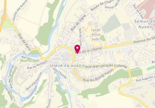 Plan de Jp Immobilier, 10 Rue de la Liberté, 21140 Semur-en-Auxois