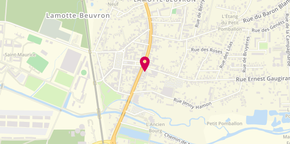 Plan de L'Adresse, 35 avenue de l'Hôtel de Ville, 41600 Lamotte-Beuvron