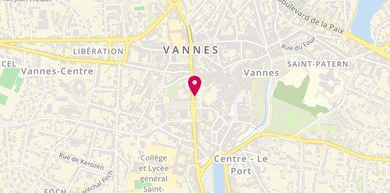Plan de Agence CENTURY 21 Beaulieu Vannes, 24 Bis Rue Thiers, 56000 Vannes