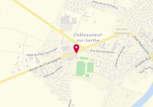 Plan de L'Adresse de Chateauneuf, Route de Champigne, 49330 Les Hauts d'Anjou