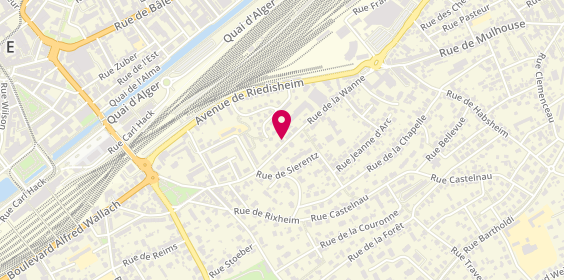 Plan de Agence Immobilière Clemenceau, 29 Rue de la Wanne, 68100 Mulhouse