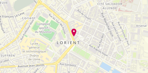 Plan de Century 21 Immobilier Diffusion Lorient, 7 Boulevard du Général Leclerc, 56100 Lorient