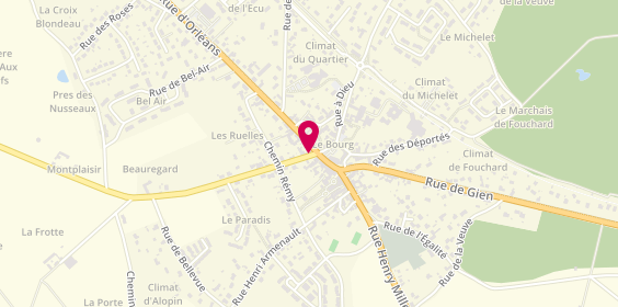 Plan de 2B Conseil, 13 Route d'Orléans, 45570 Ouzouer-sur-Loire