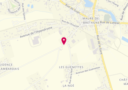 Plan de Yannick LEPAGE - Mandataire Immobilier - Maure de Bretagne, Rue de Villeneuve, 35330 Val d'Anast