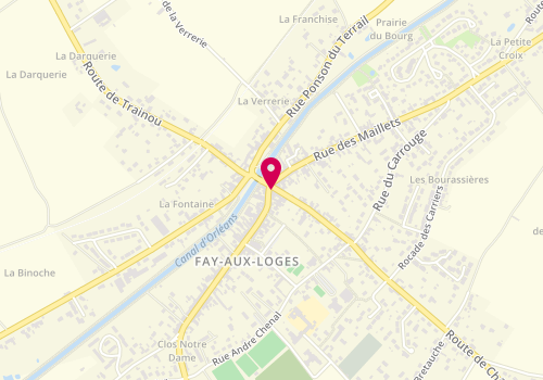 Plan de L'Adresse Cabinet Chesneau, 1 Rue Notre Dame, 45450 Fay-aux-Loges