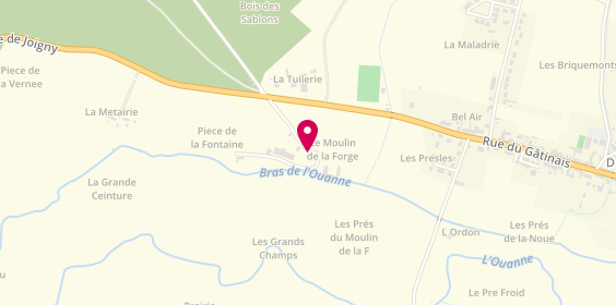 Plan de La Forge, Rue le Moulin de la Forge, 45220 Douchy-Montcorbon