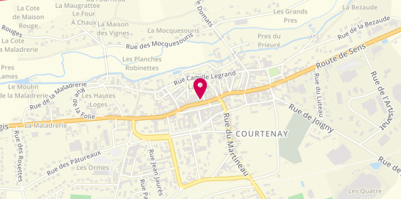 Plan de Agence Immobilière Courtenay Habitat B’G Immobilier, 14 place Armand Chesneau, 45320 Courtenay