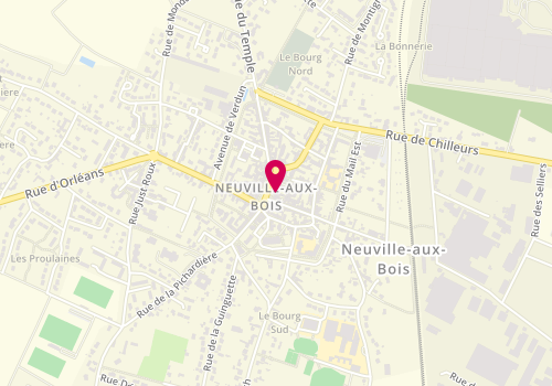 Plan de L'Adresse Cabinet Chesneau, 23 place Général Leclerc, 45170 Neuville-aux-Bois