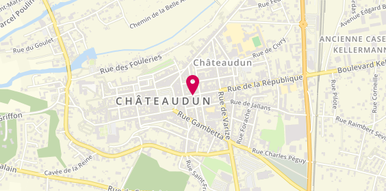 Plan de CHATEAUDUN IMMOBILIER Jérôme TESTAULT, 15 Rue de la République, 28200 Châteaudun
