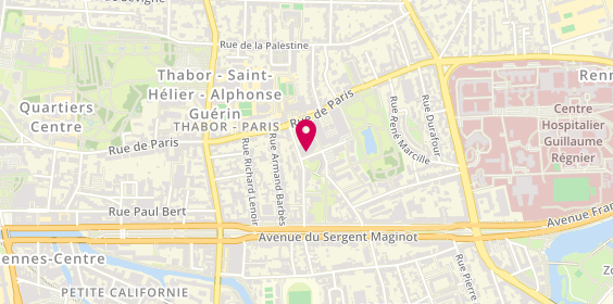 Plan de Cabinet Lecomte Syndic, 1 Rue Raoul Ponchon, 35000 Rennes