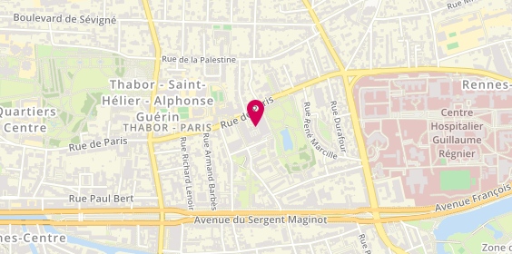 Plan de Greestone Immobilier, 74 D, Rue de Paris - parc Oberthur, 35000 Rennes