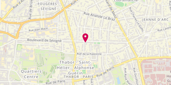 Plan de La Française Immobilière Rennes Sévigné - LFI, 78 Boulevard de Sévigné, 35000 Rennes