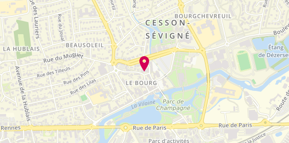 Plan de La Française Immobilière Cesson-Sévigné - LFI, 2A Rue du Calvaire, 35510 Cesson-Sévigné