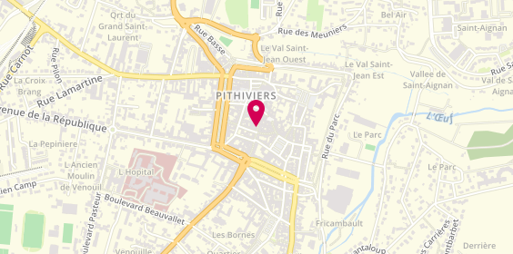 Plan de Agence Immobilière de la Fontaine, 14 Bis Rue de la Couronne, 45300 Pithiviers