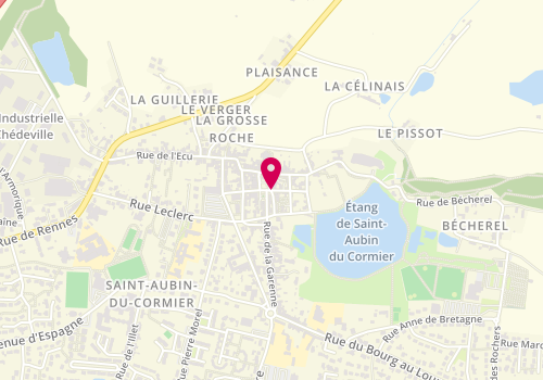 Plan de Cabinet Diard Immobilier, 6 place Alexandre Veillard, 35140 Saint-Aubin-du-Cormier