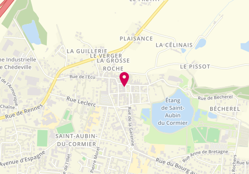 Plan de Cabinet Rolland et Girot, 25 place Alexandre Veillard, 35140 Saint-Aubin-du-Cormier