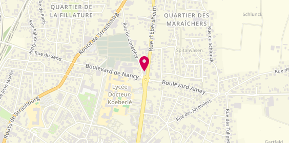 Plan de Agence immobilière Nexity, 2 Rue du Cimetière, 67600 Sélestat