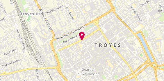 Plan de Yves Damonte Immobilier, 65 Rue Général de Gaulle, 10000 Troyes