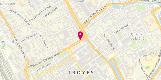 Plan de Immobilière Euro Fonciere - Agence immobilière Troyes, 6 Boulevard Gambetta, 10000 Troyes