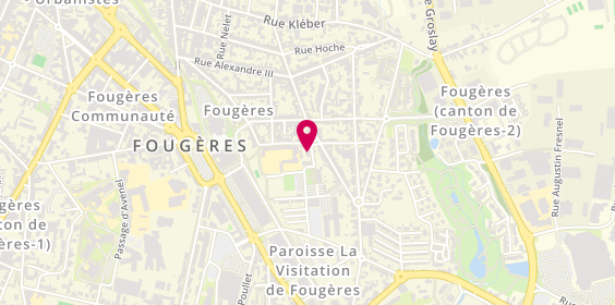 Plan de Thierry le Maître Optimhome conseiller immobilier à Fougères Lécousse, 2 Rue Hippolyte Réhault, 35300 Fougères
