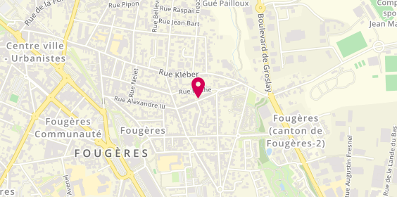 Plan de THEAULT Romain, 23 Rue Gustave Flaubert, 35300 Fougères