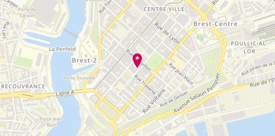Plan de AIVS ALMA - Agence Immobilière à Vocation Sociale à Brest, 28 Rue Emile Zola, 29200 Brest