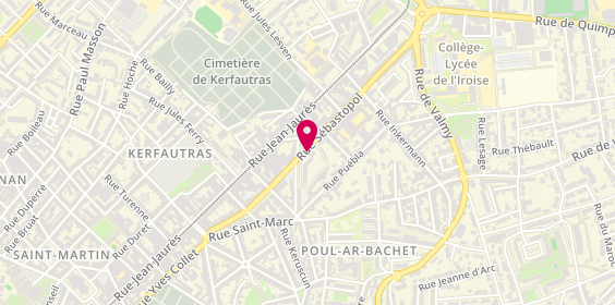 Plan de Icomi France Immobilier Brest Centre, 53 Rue Sébastopol, 29200 Brest
