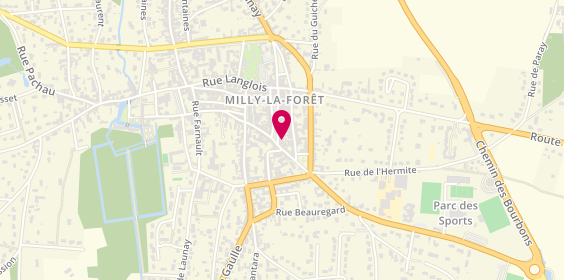 Plan de Agence immobilière Laforêt Milly-La-Foret, 51 place du Marché, 91490 Milly-la-Forêt