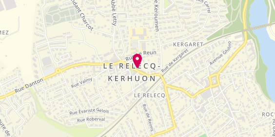 Plan de Kerhuon Immobilier-Cabinet Rebours, 7 Rue de la Mairie, 29480 Le Relecq-Kerhuon