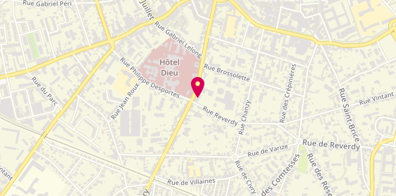 Plan de Carsat Centre-Val de Loire - Agence Retraite Chartres, 57 Bis Rue du Dr Maunoury, 28000 Chartres