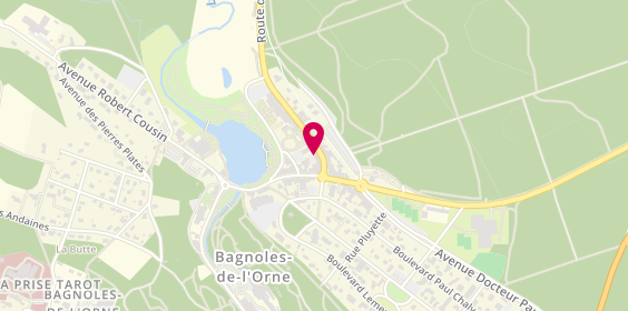 Plan de Agence centrale de location bagnoles de l'Orne, 4 Bis avenue du Dr Poulain, 61140 Bagnoles-de-l'Orne-Normandie