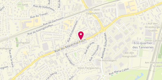 Plan de Christelle Clauss Immobilier LINGOLSHEIM, 28 Rue du Maréchal Foch, 67380 Lingolsheim