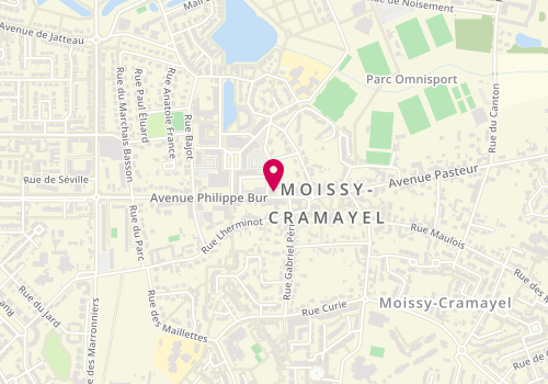 Plan de Moissy Immobilier, 100 avenue Philippe Bur, 77550 Moissy-Cramayel