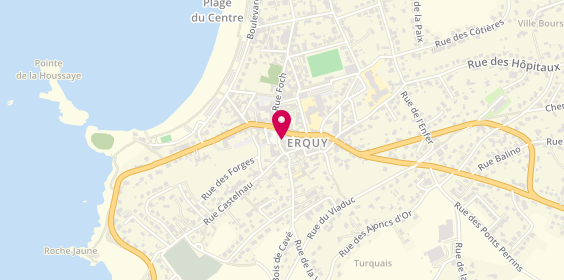 Plan de Agence Rémy CABARET : agence immobilière Erquy, 3 square de l'Hôtel de Ville, 22430 Erquy