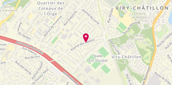 Plan de Capifrance Evelyne Lopes Borges Mandataire Immobilier, 17 avenue de Provence, 91170 Viry-Châtillon