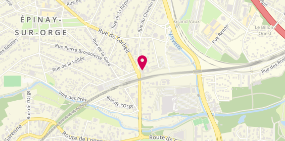 Plan de Agence Immobilière d'Epinay, 2 Rue de Grand Vaux, 91360 Épinay-sur-Orge