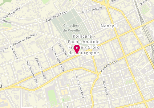 Plan de Toutes Les Clefs Immobilier, 16 avenue Anatole France, 54000 Nancy
