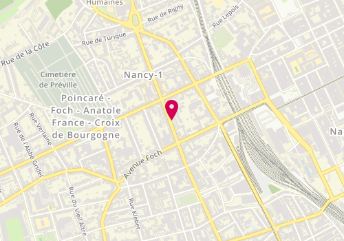 Plan de Nextdom Immobilier - Agence Immobilière à Nancy, 19 Rue Jeanne d'Arc, 54000 Nancy