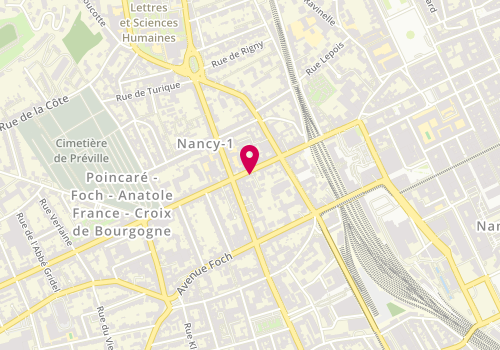 Plan de LOPPINET Hugues, 43 Rue Raymond Poincaré, 54000 Nancy